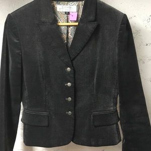 12P 2p Tahari Skirt and Jacket Thin Wale Cord Gray Excellent Condition